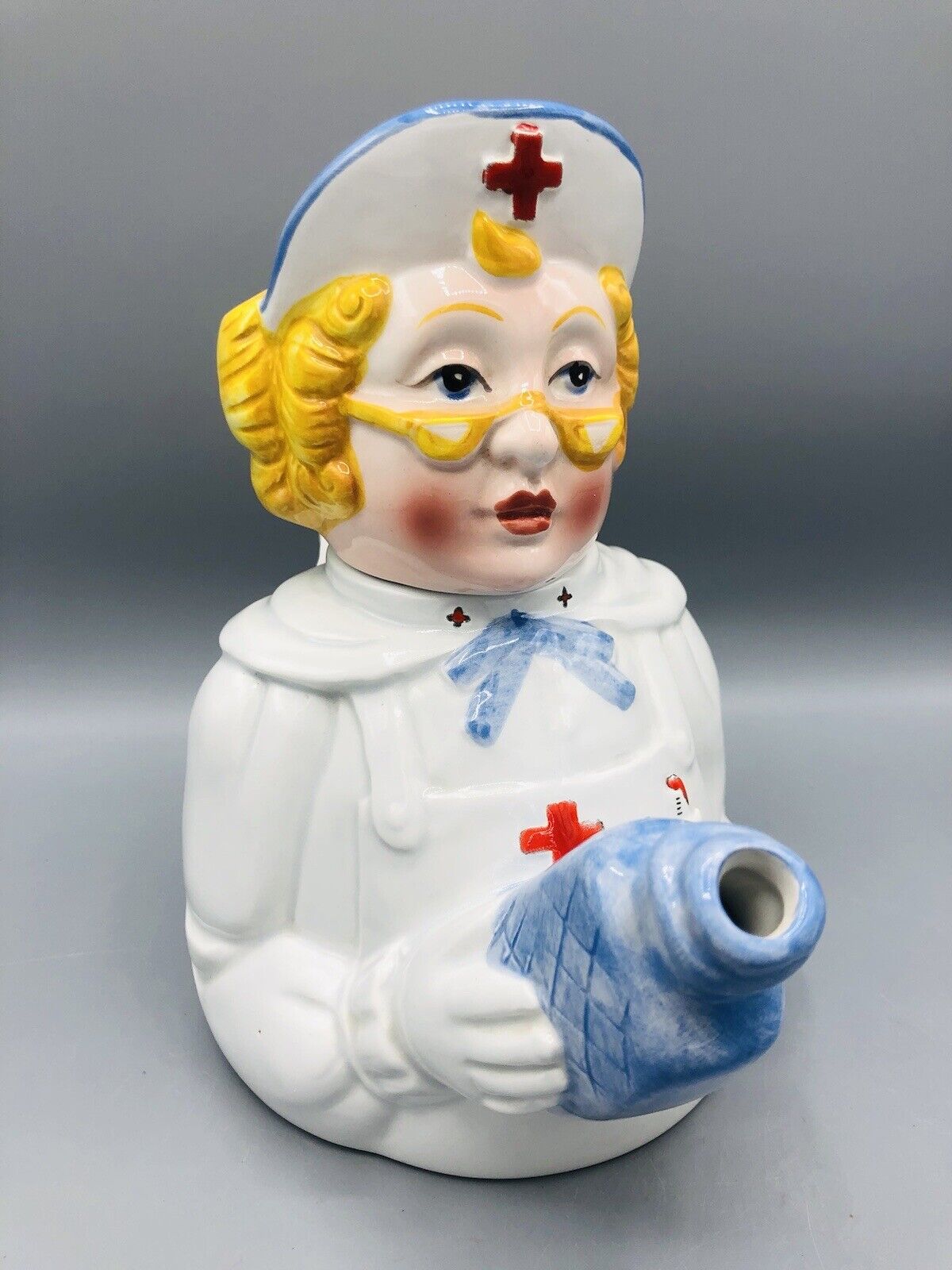 Rare: Vintage Florence Nightingale Ceramic Teapot No 22 1990 Dept 56 Nurse