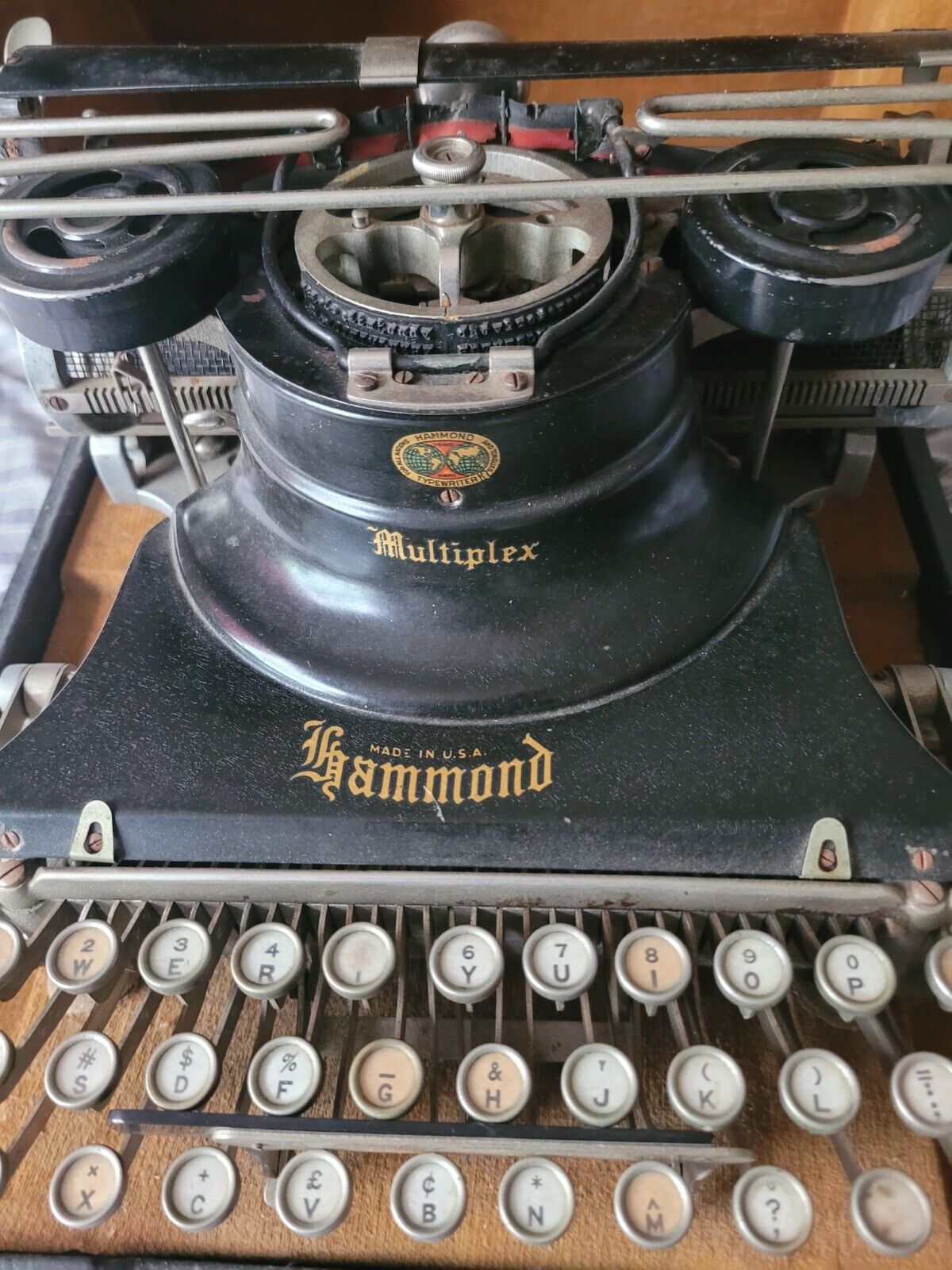 Rare 1900's VTG original Hammond Multiplex Typerwriter Fold Up Portable Case