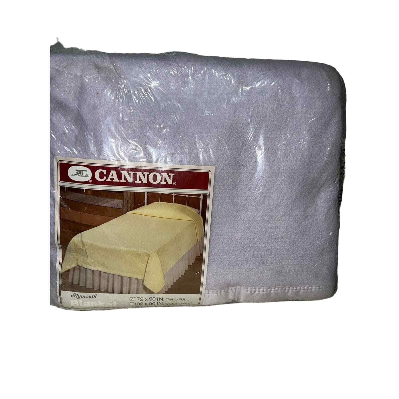 Plymouth Blanket By Cannon Lavender 72x90 Vintage 100% Poly, Nylon Binding