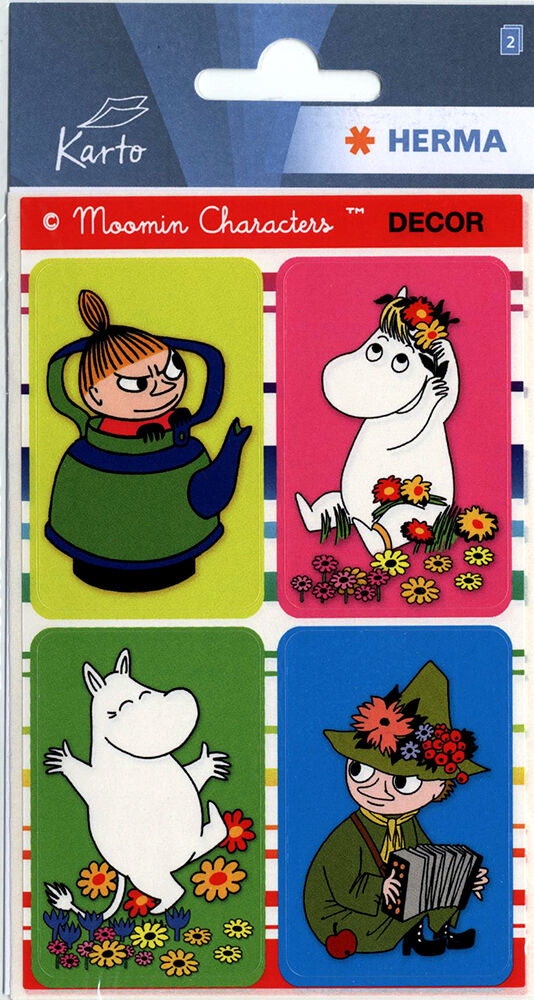 Moomin Labels Stickers 2 Sheets Karto Finland