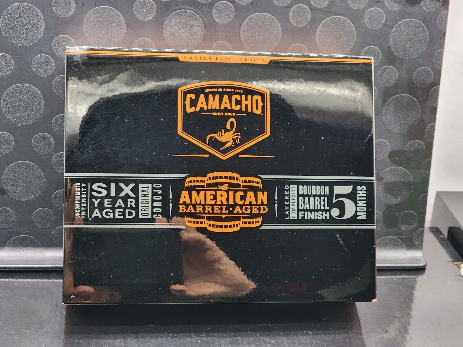 Camacho American Barrel Aged Hand Made Empty Heavy Wooden Cigar Box Humidor