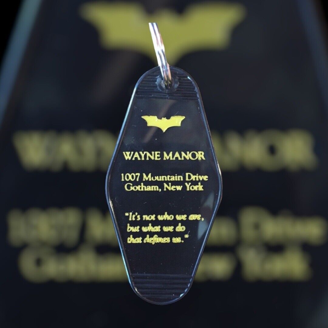 Graphic version Batman Inspired WAYNE MANOR keytag