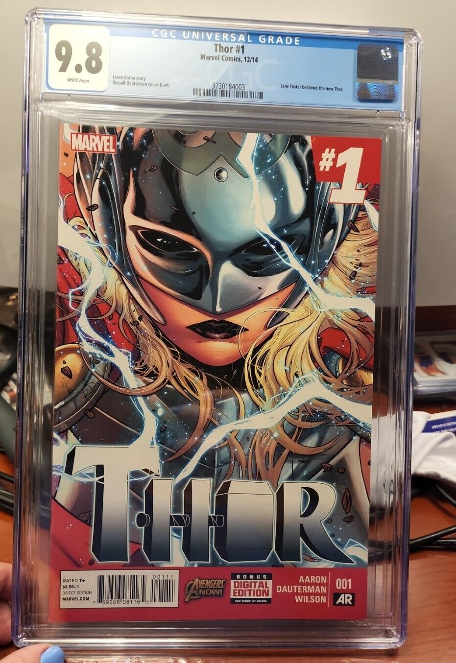 Thor (2014) #1 CGC NM/M 9.8 White Pages 1st Appearance Lady Jane as Thor