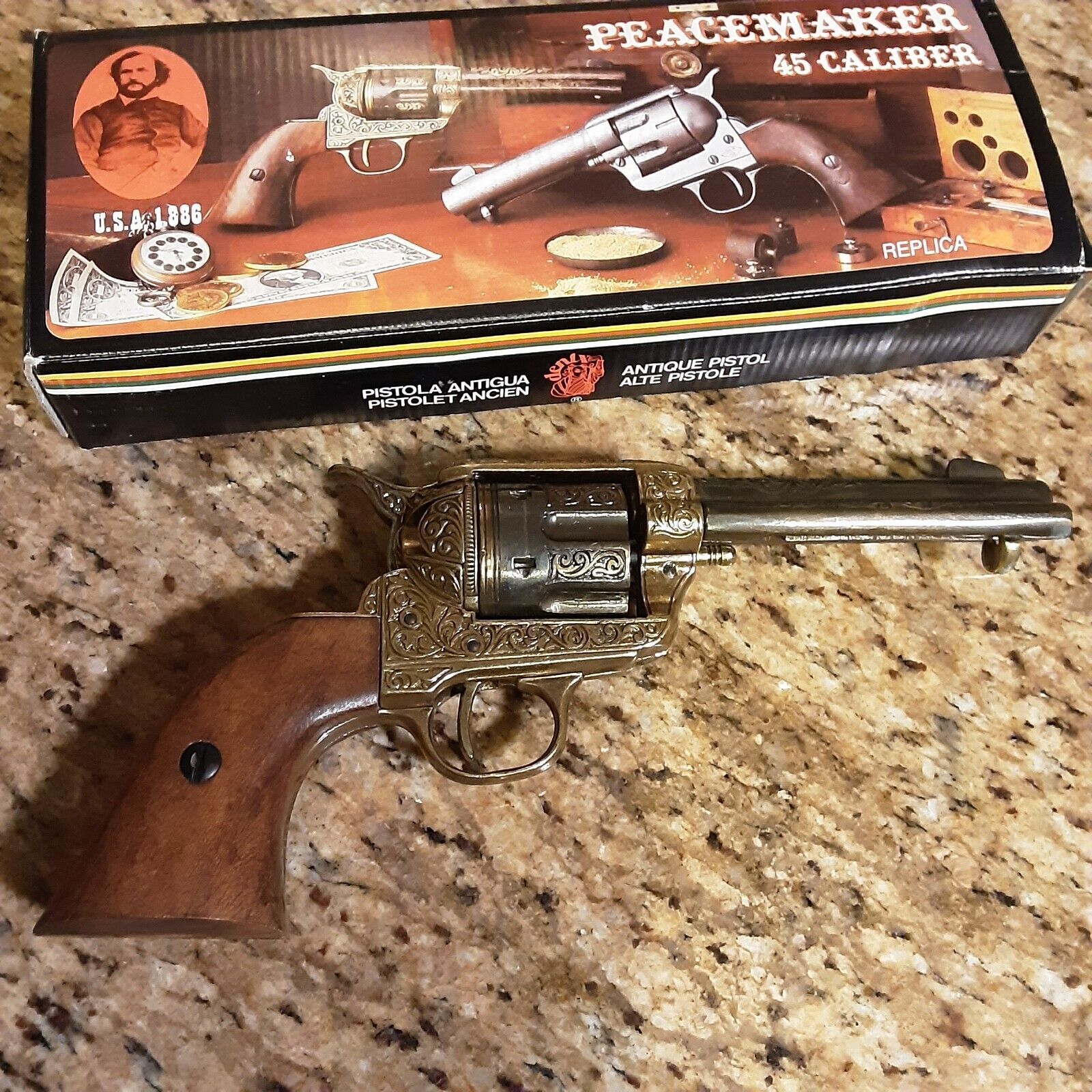 Vintage/Antique 1886 Peacemaker Replica Gun 45 Caliber Pistol