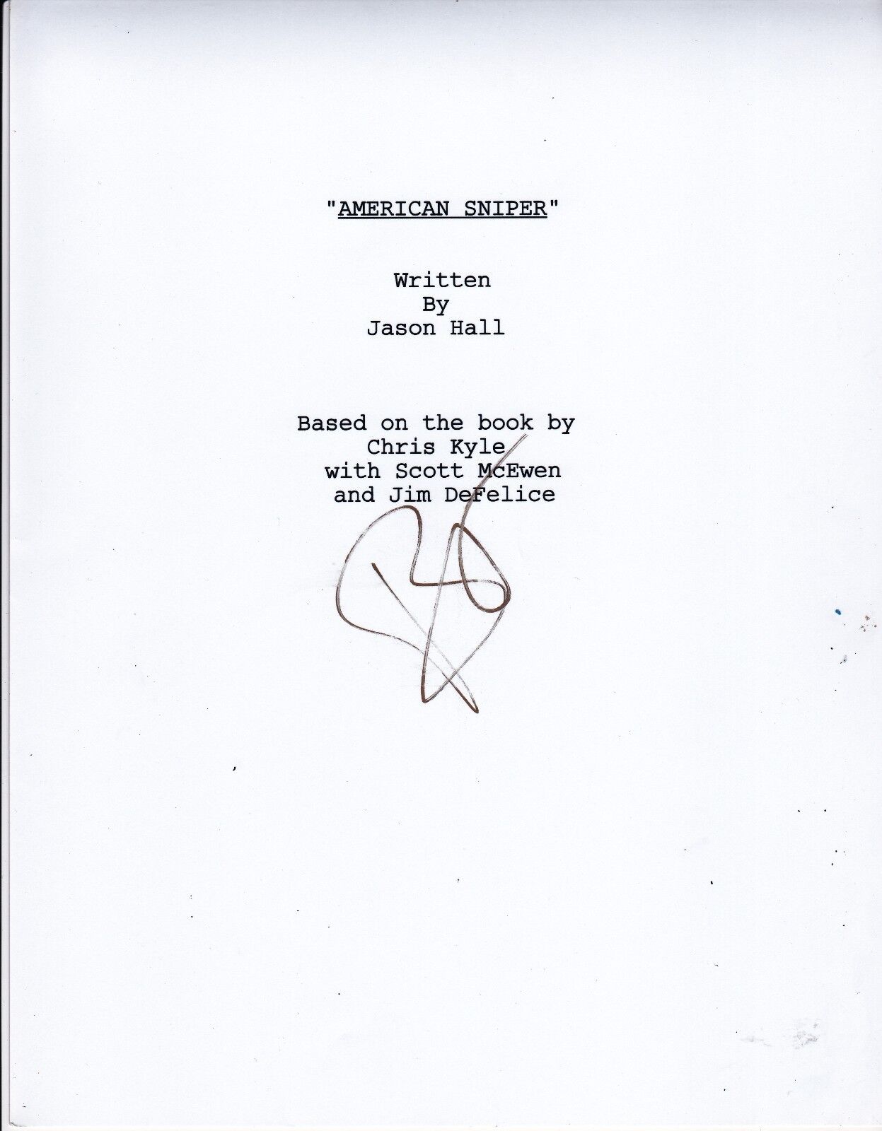 BRADLEY COOPER SIGNED AMERICAN SNIPER SCRIPT FULL 119 PAGE AUTHENTIC AUTOGRAPH