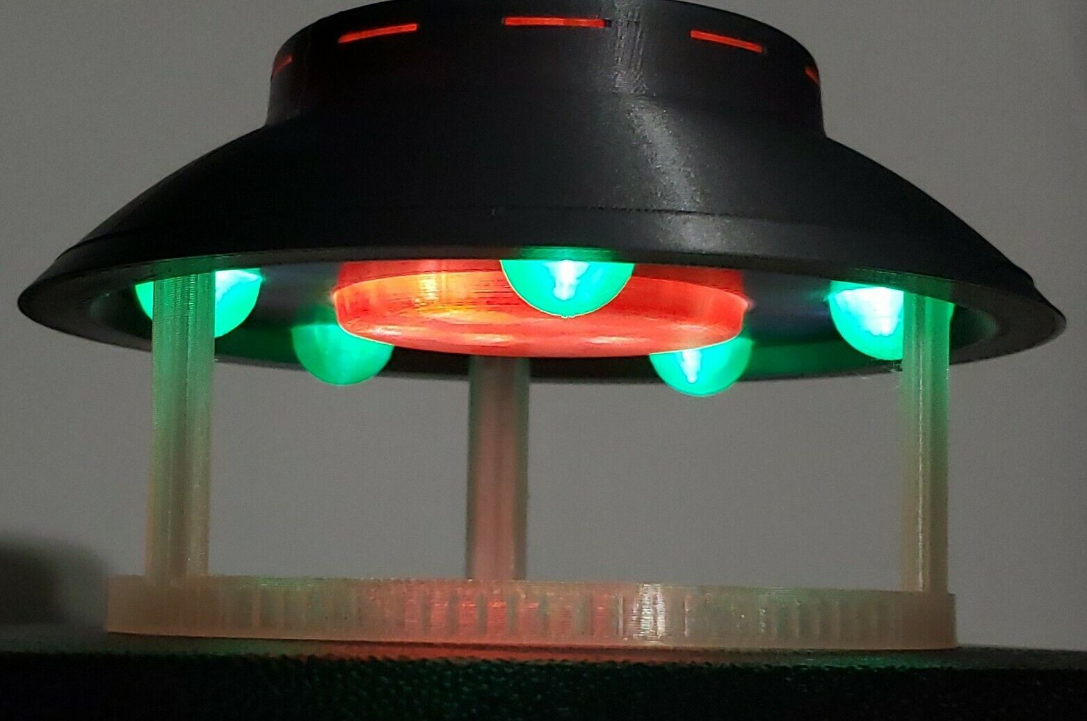 The Invaders UFO/Flying Saucer - Medium - in Flight With Stand & light