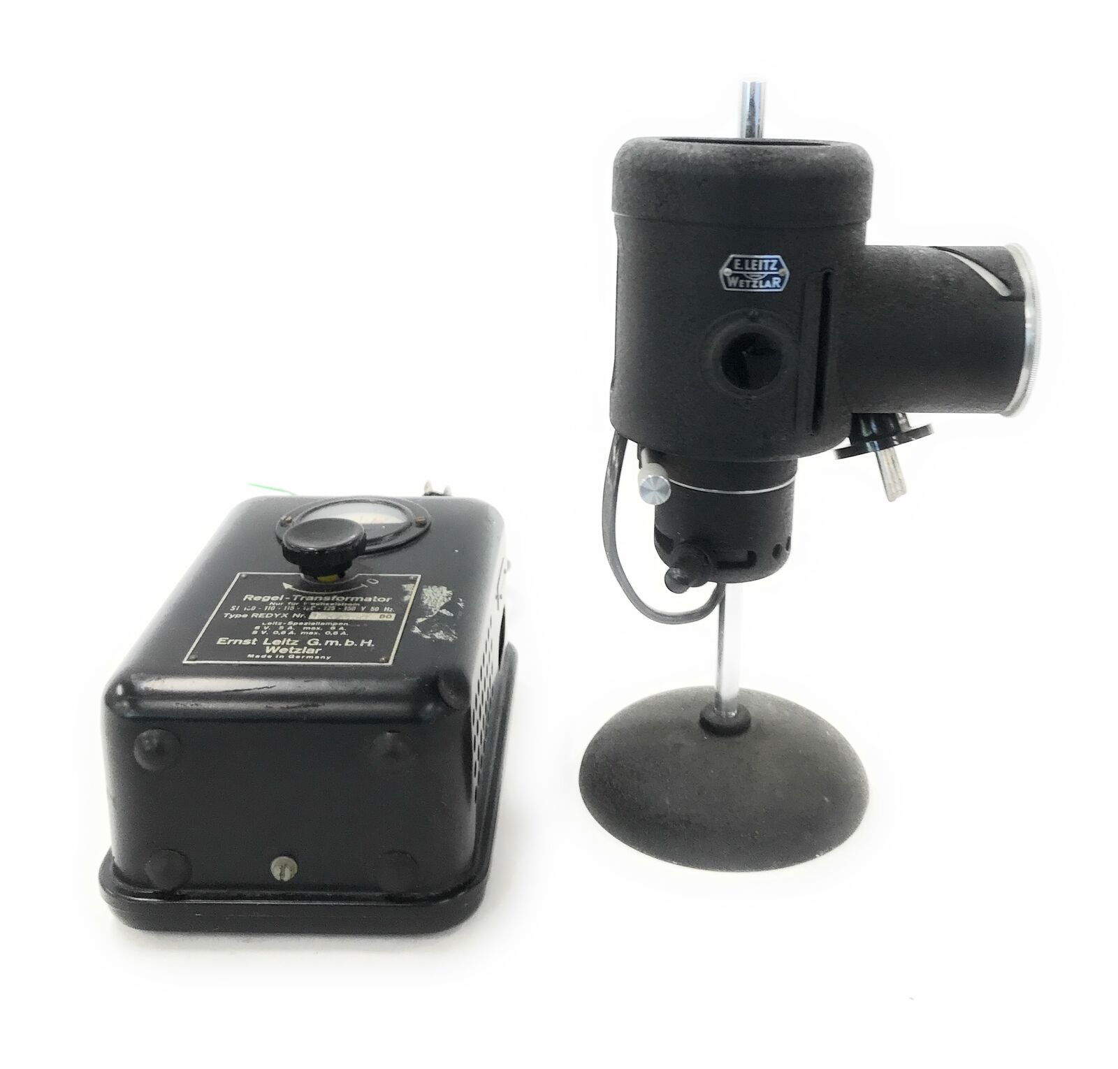 Leica Leitz Wetzlar Monla Microscope Lens with Regal Transformator , Untested