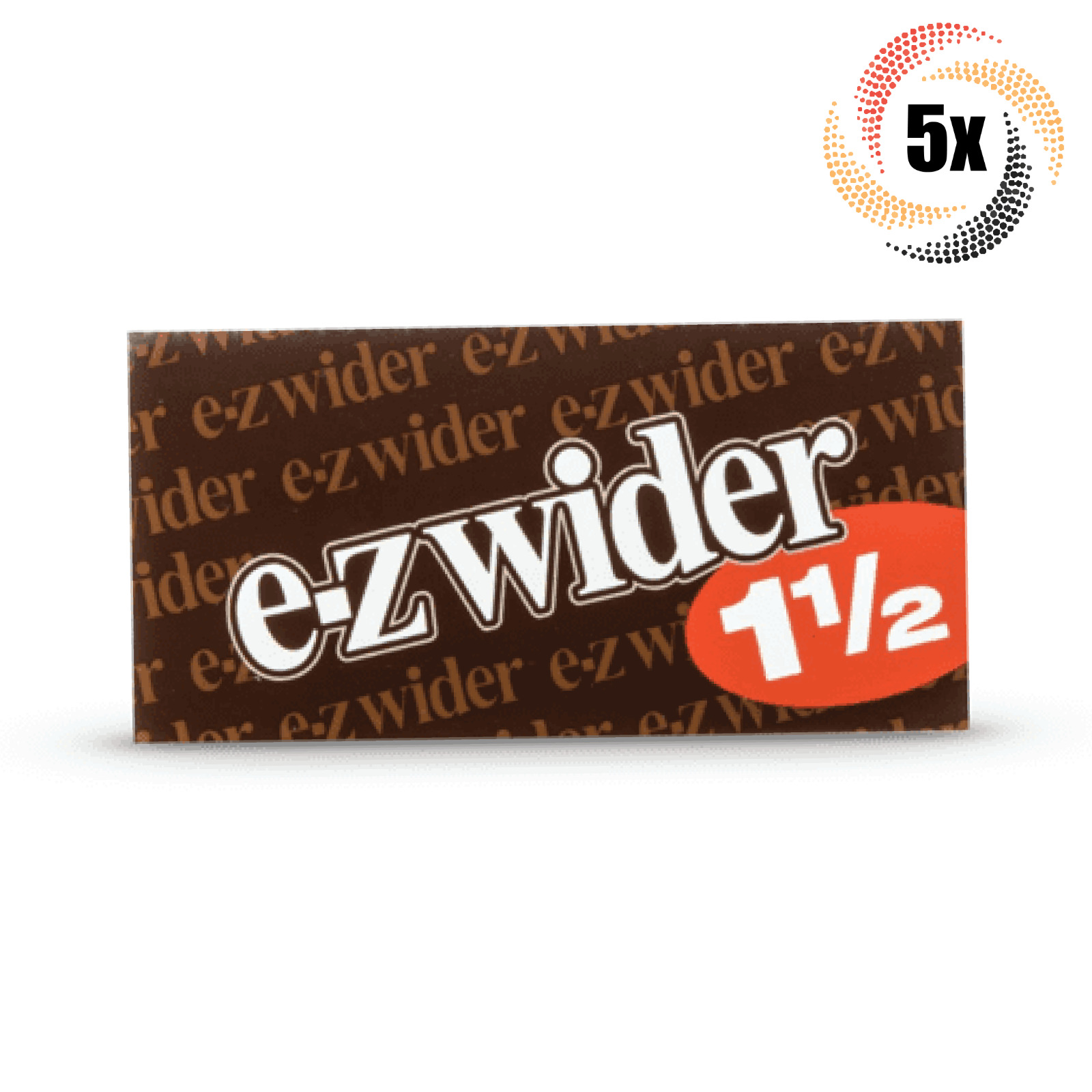 5x Packs E-Z Wider | 1 1/2 1.5 | 24 Papers Per Pack | + 2 Free Rolling Tubes
