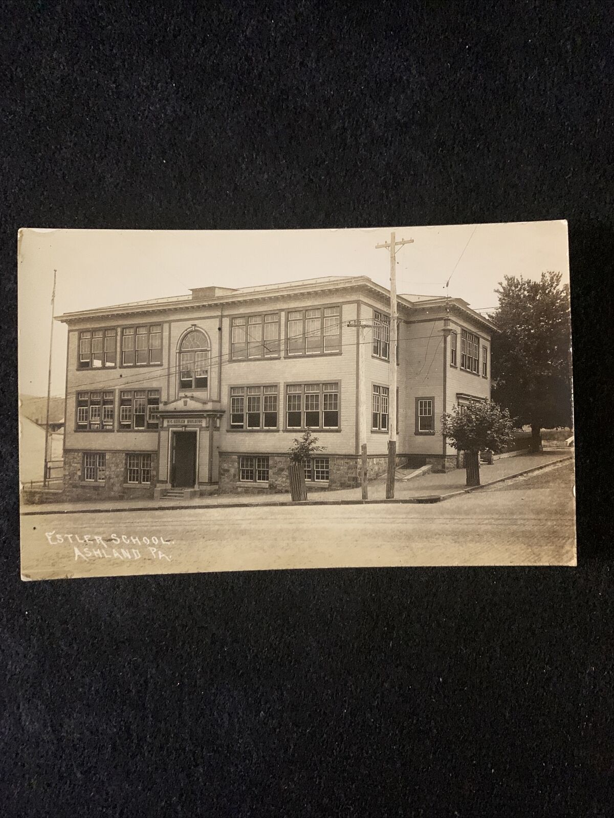 RPPC Esther School Ashland Pennsylvania PA Postcard Unposted Undivided