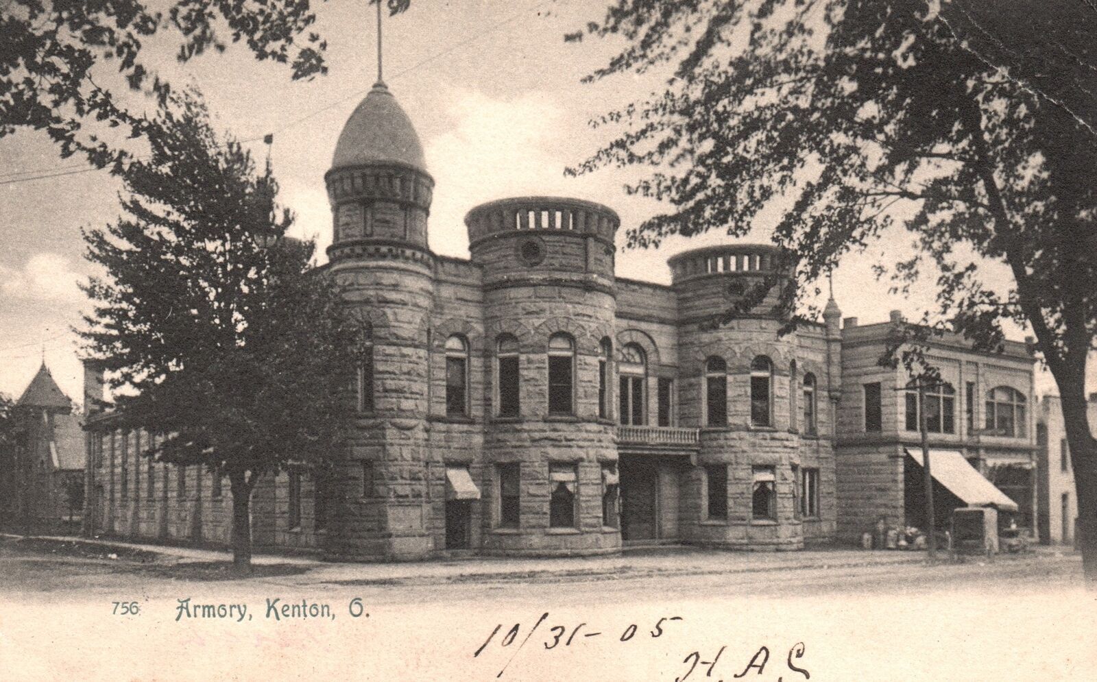 Vintage Postcard 1905 Armory Buildings Military Department Kenton Oregon O. R.