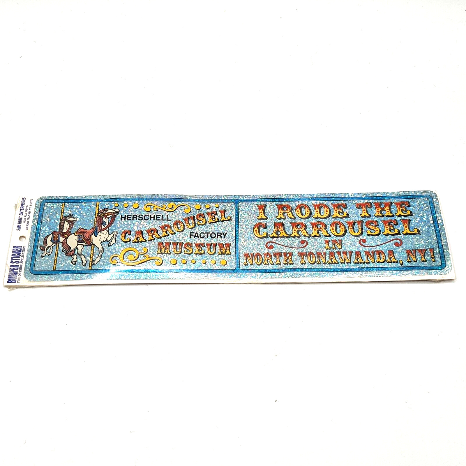 VTG Herschell Carrousel Factory Museum North Tonawanda NY Bumper Sticker NOS