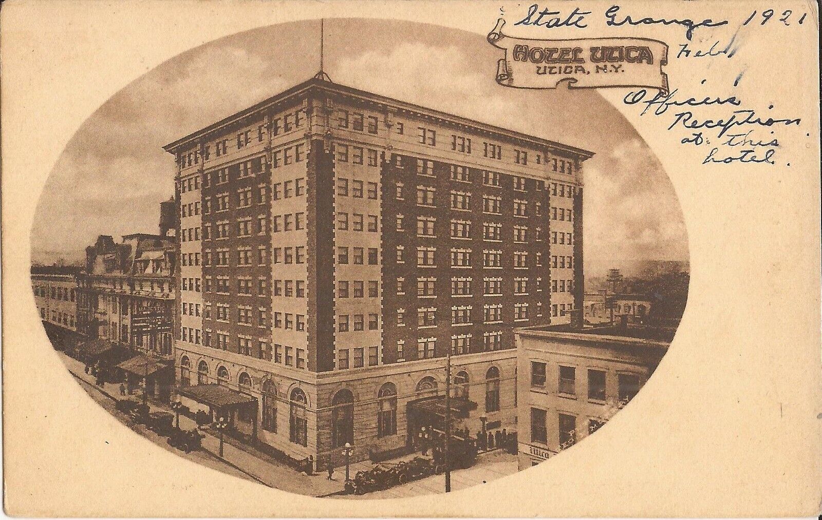 Utica, NEW YORK - Hotel Utica - 1921 - sepia