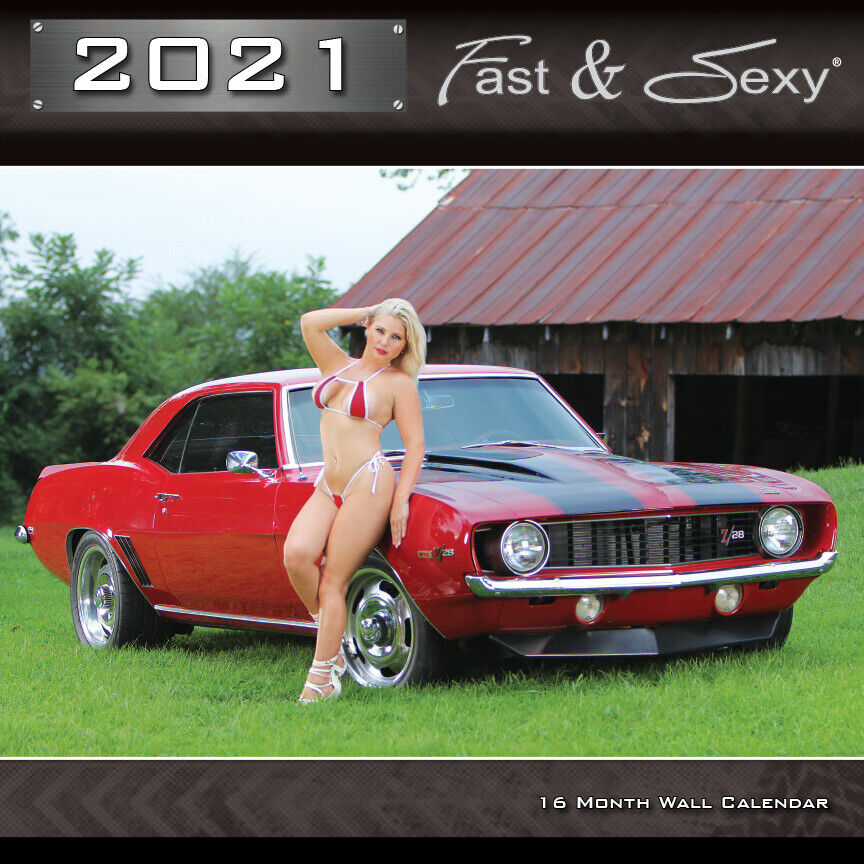 2021 Fast & Sexy Car Girl Wall Calendar 12x12 inches (PG Version)
