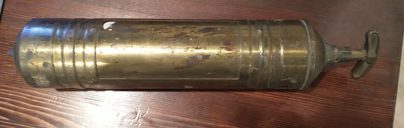 Vintage Antique PYRENE Brass Copper Fire Extinguisher RARE, Empty