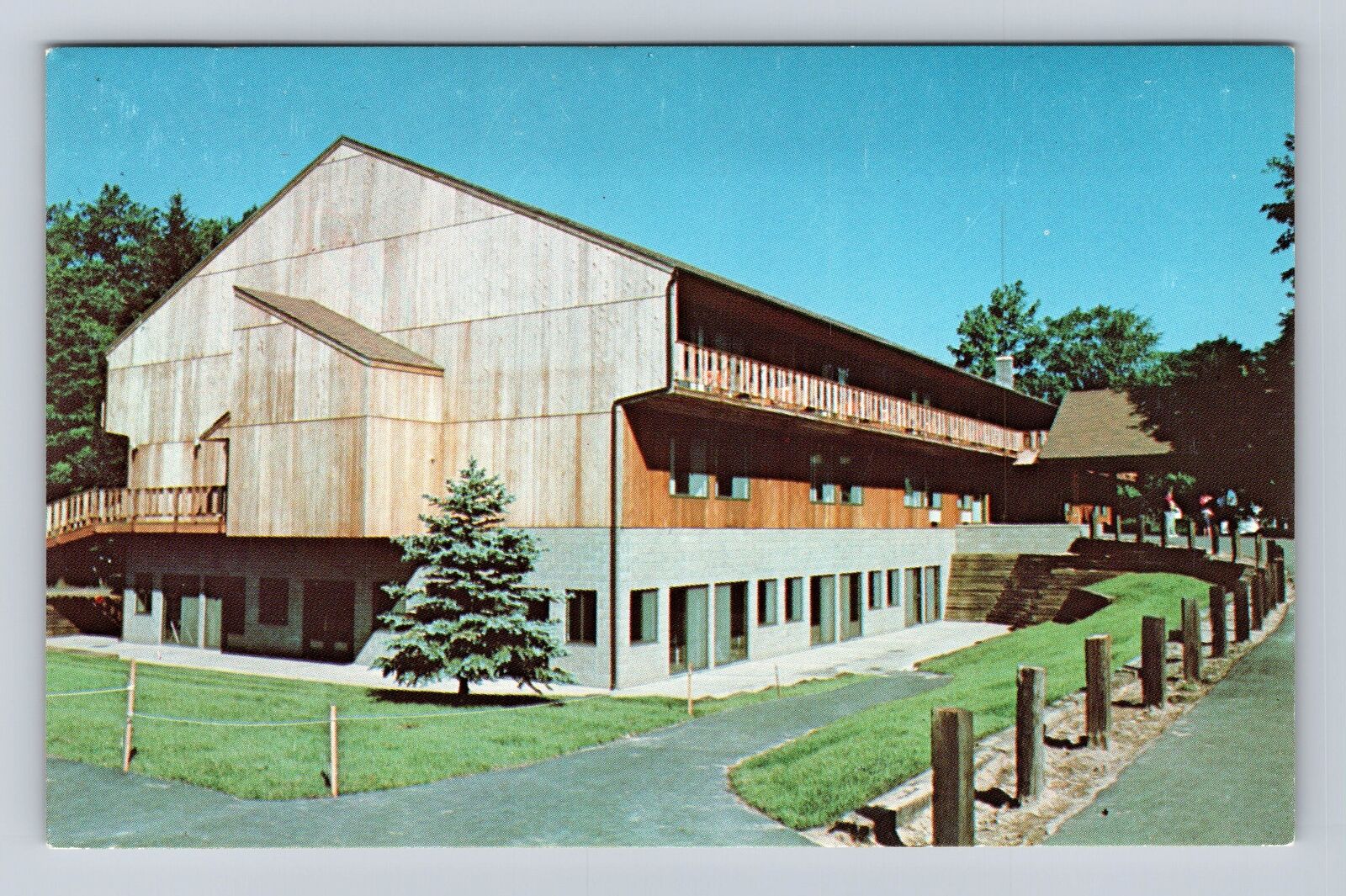 Muskegon MI-Michigan, Lodge At The Maranatha, Antique, Souvenir Postcard