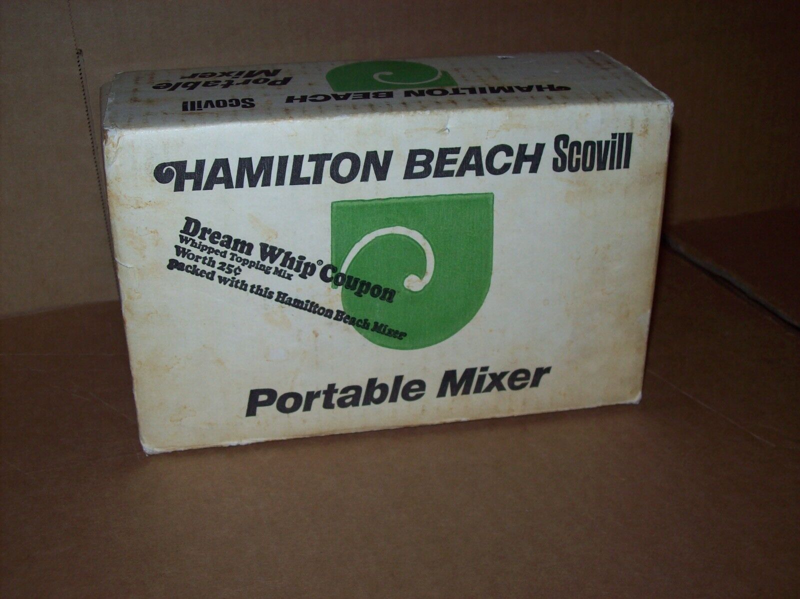 vintage 1970s Hamilton Beach electric hand mixer Harvest Gold #107G working