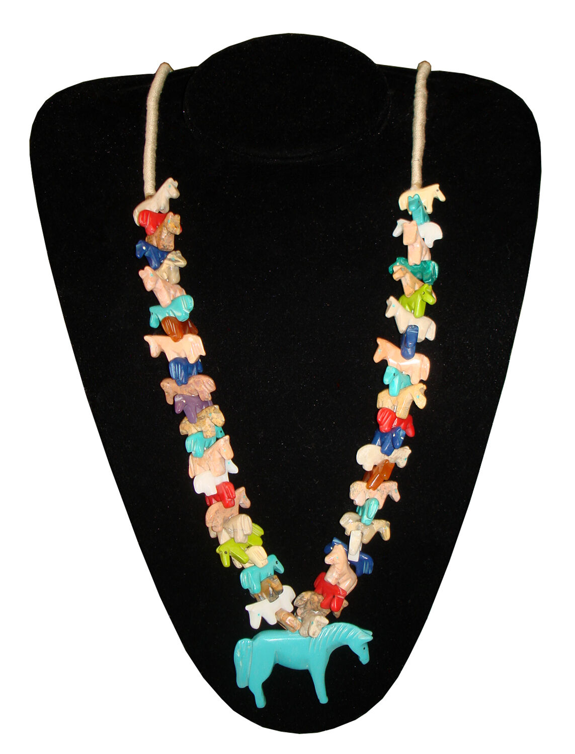 All Horse Multicolored Fetish Necklace