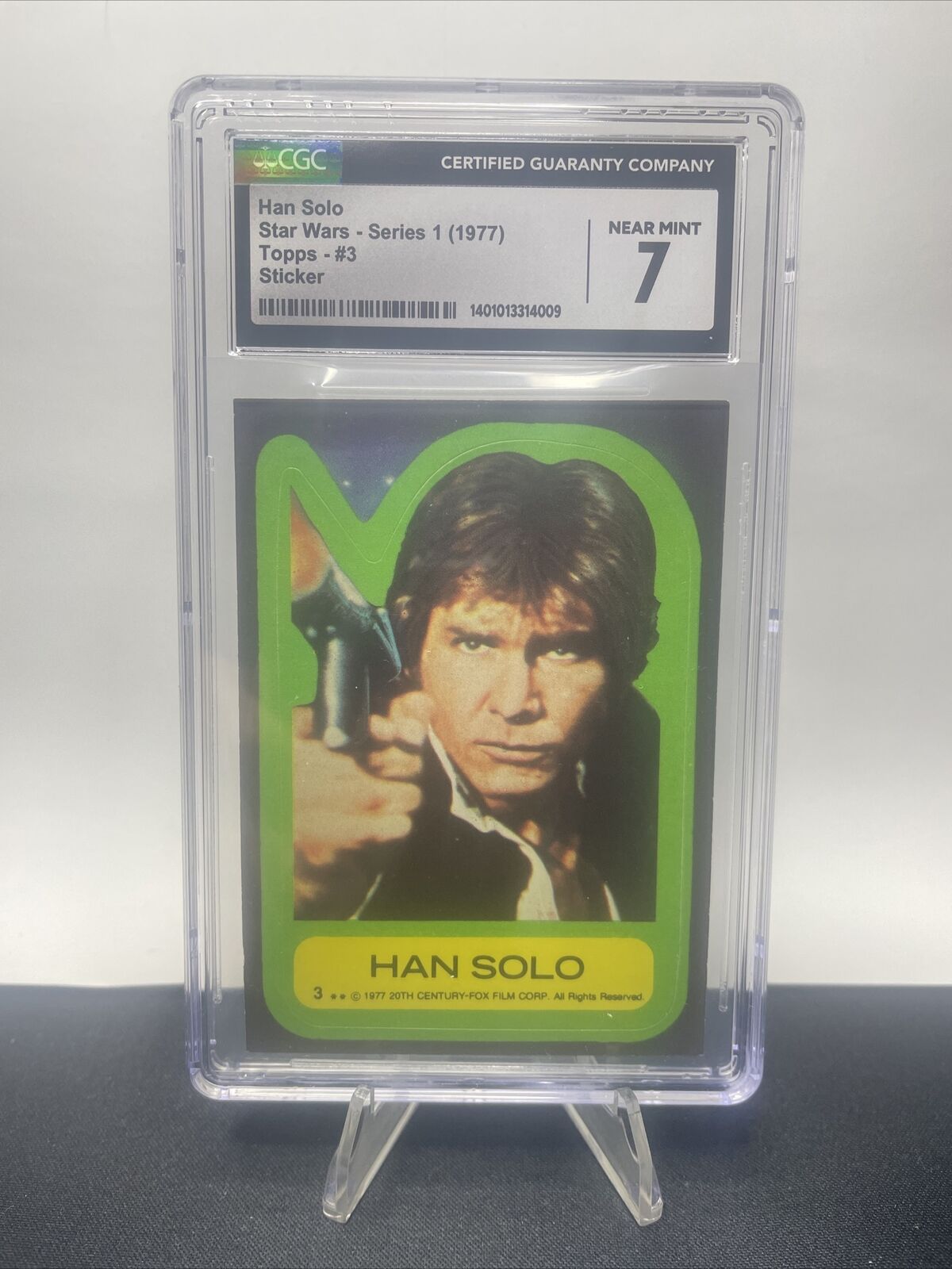 1977 Topps Star Wars Sticker RARE #3 Han Solo 🔥 CGC 7