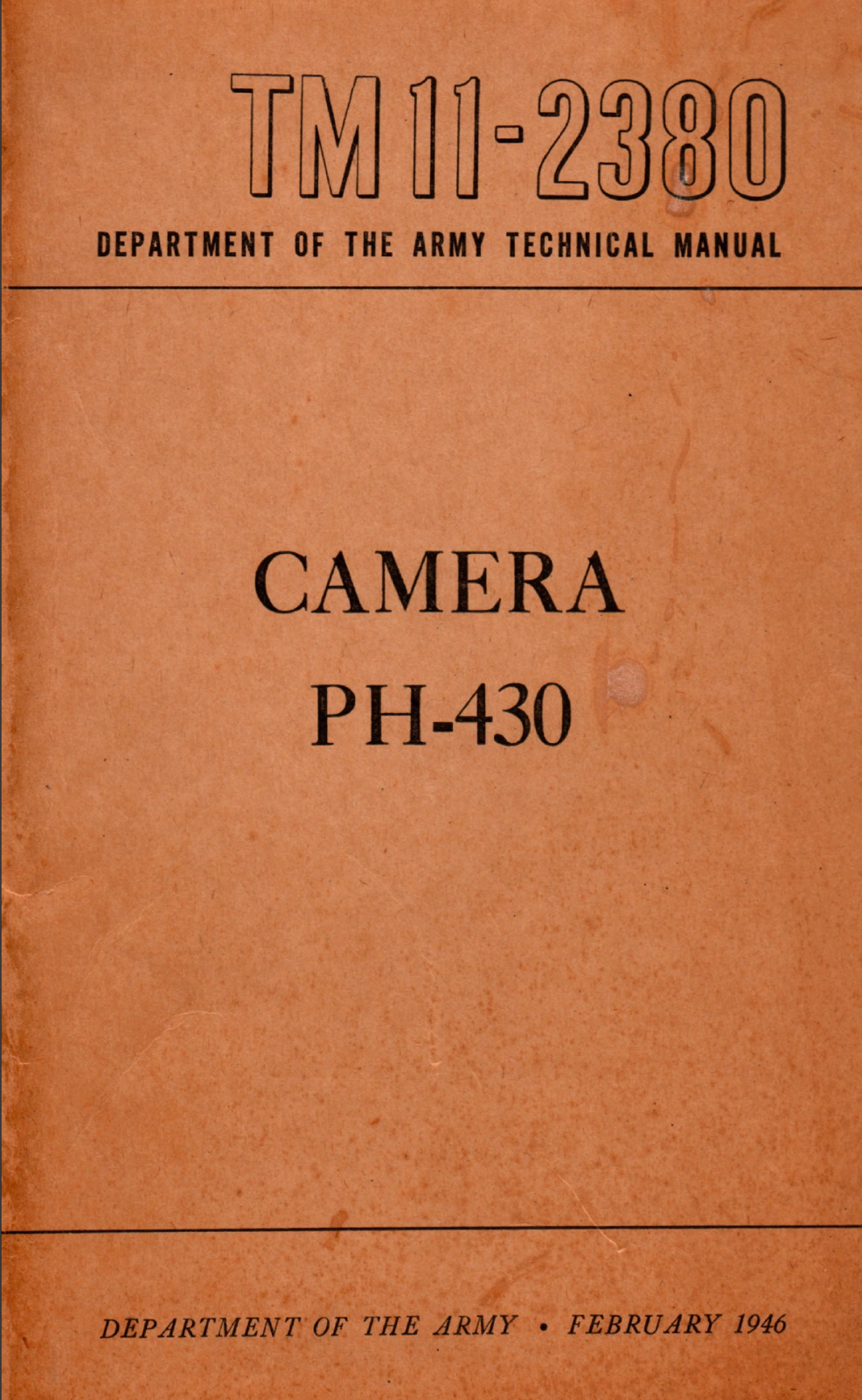 118 Page 1946 TM 11-2380 CAMERA PH-430 Cine - Kodak 16mm Movie Manual on Data CD