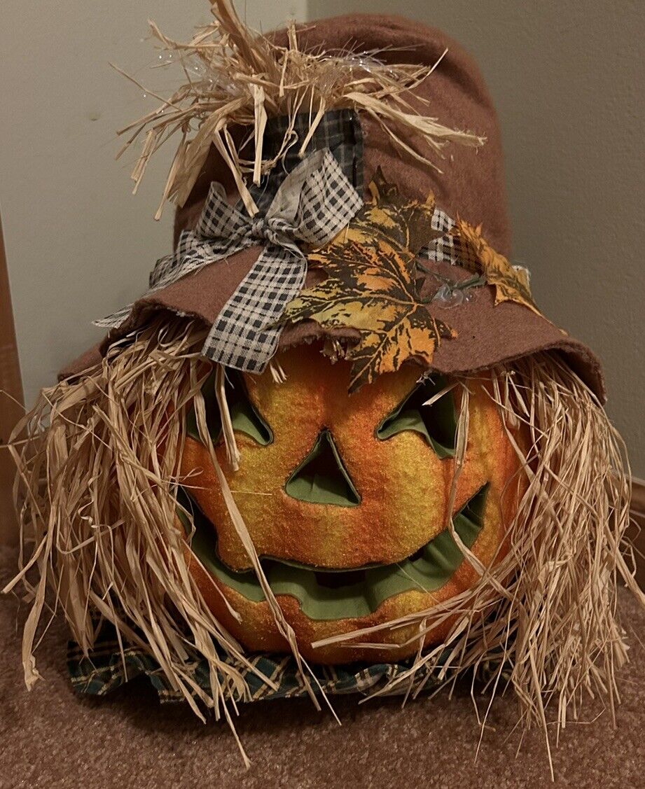 Fiber Optic Pumpkin Scarecrow