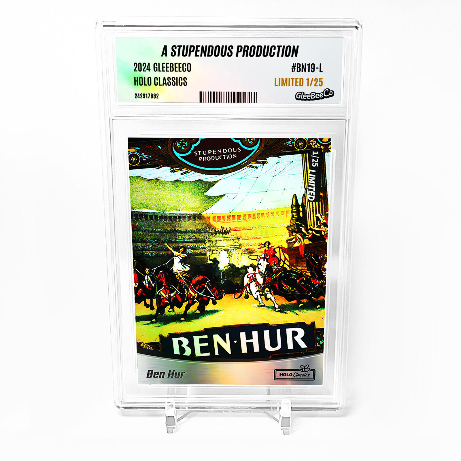 BEN HUR, A STUPENDOUS PRODUCTION Card GleeBeeCo #BN19-L - Limited Edition /25