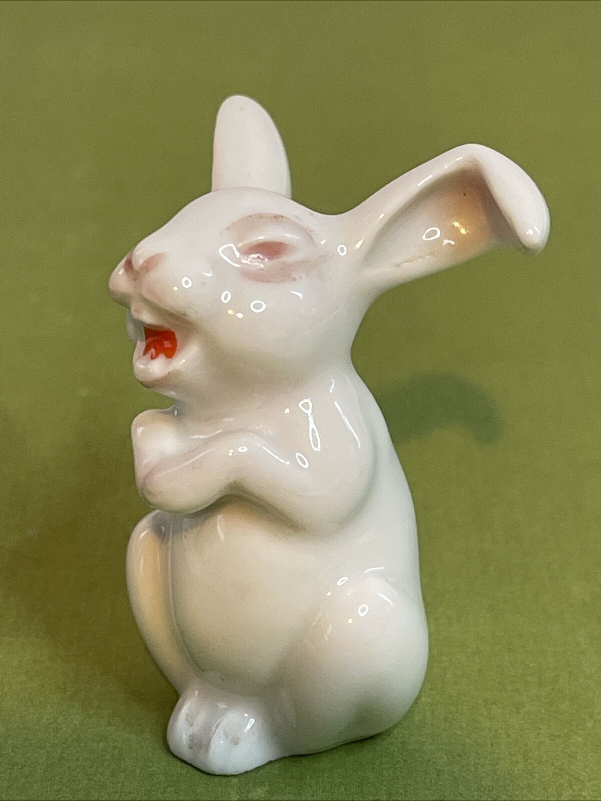 Rosenthal Rabbit Laughing Max Fritz Miniature Bunny Figurine Signed Excellent