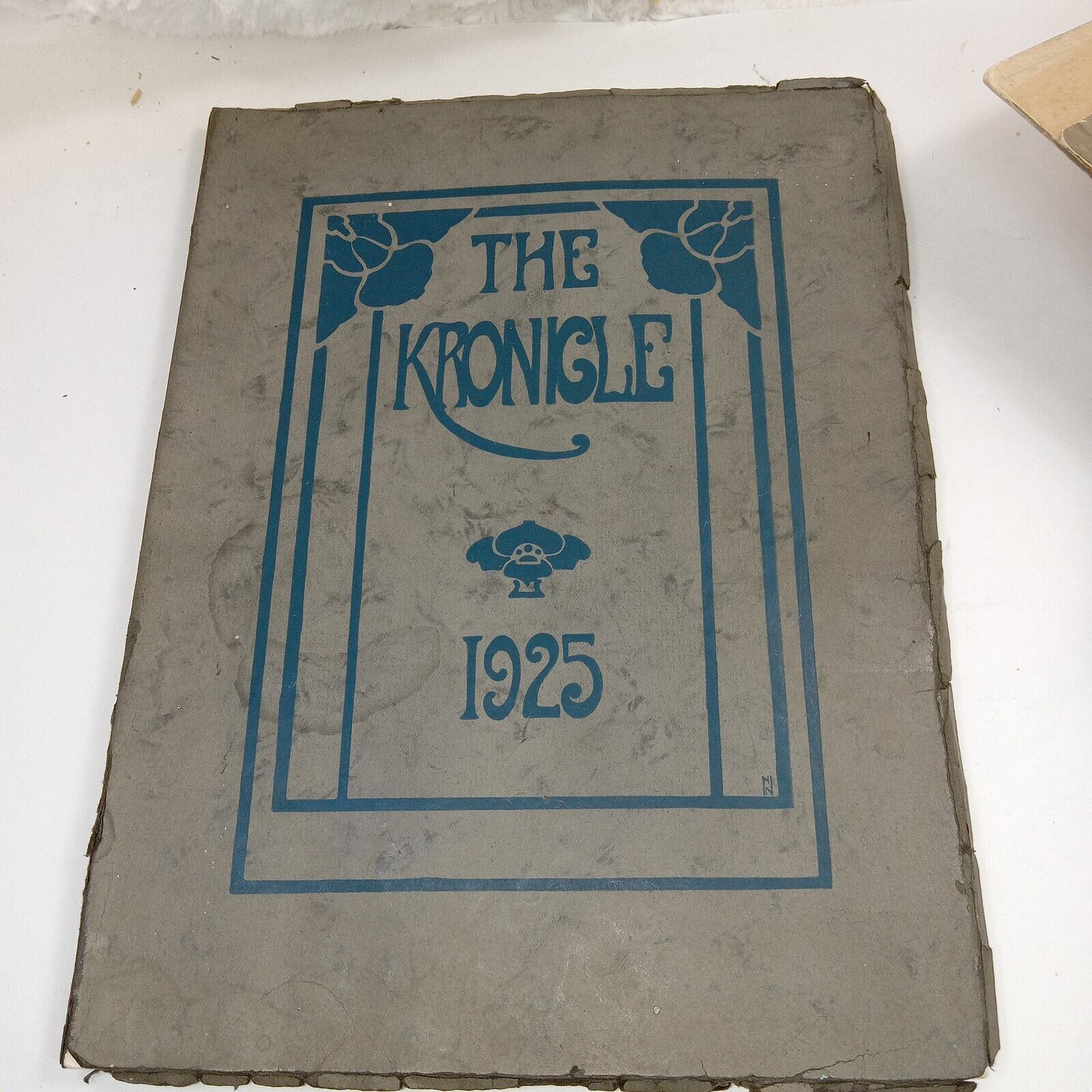 Vintage 1925 Yearbook The Kronicle Soft Cover Keene NH 8x10 Inch