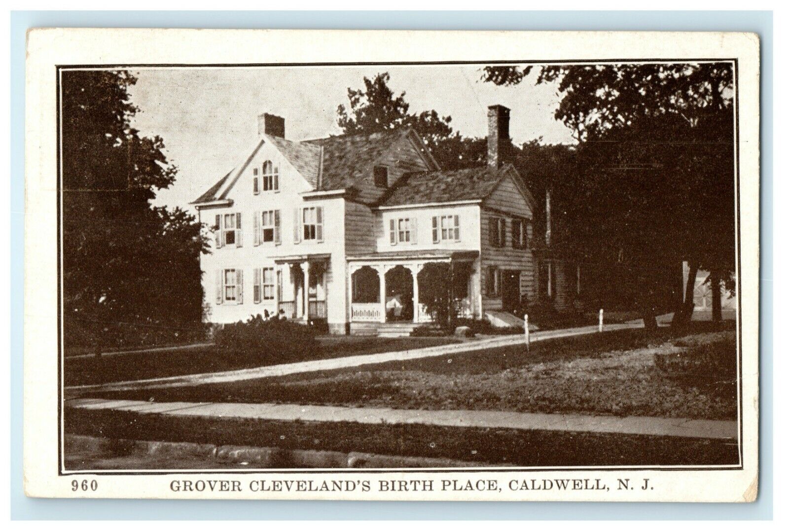 1930 Grover Cleveland\'s Birth Place Caldwell New Jersey NJ Vintage Postcard