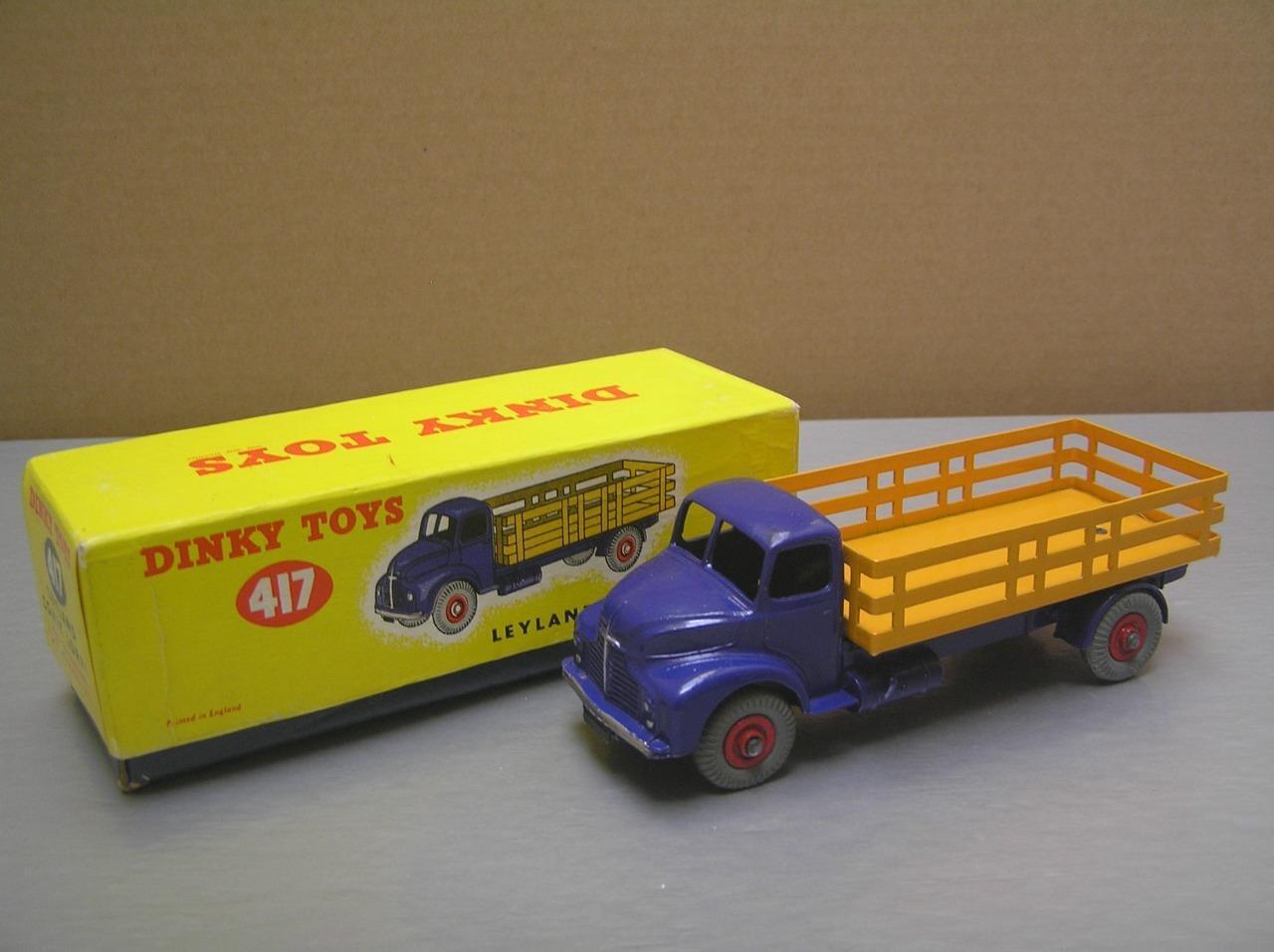 Dinky Toys 417 Leyland Comet Lorry Violet Blue & Deep Yellow Superb MIB