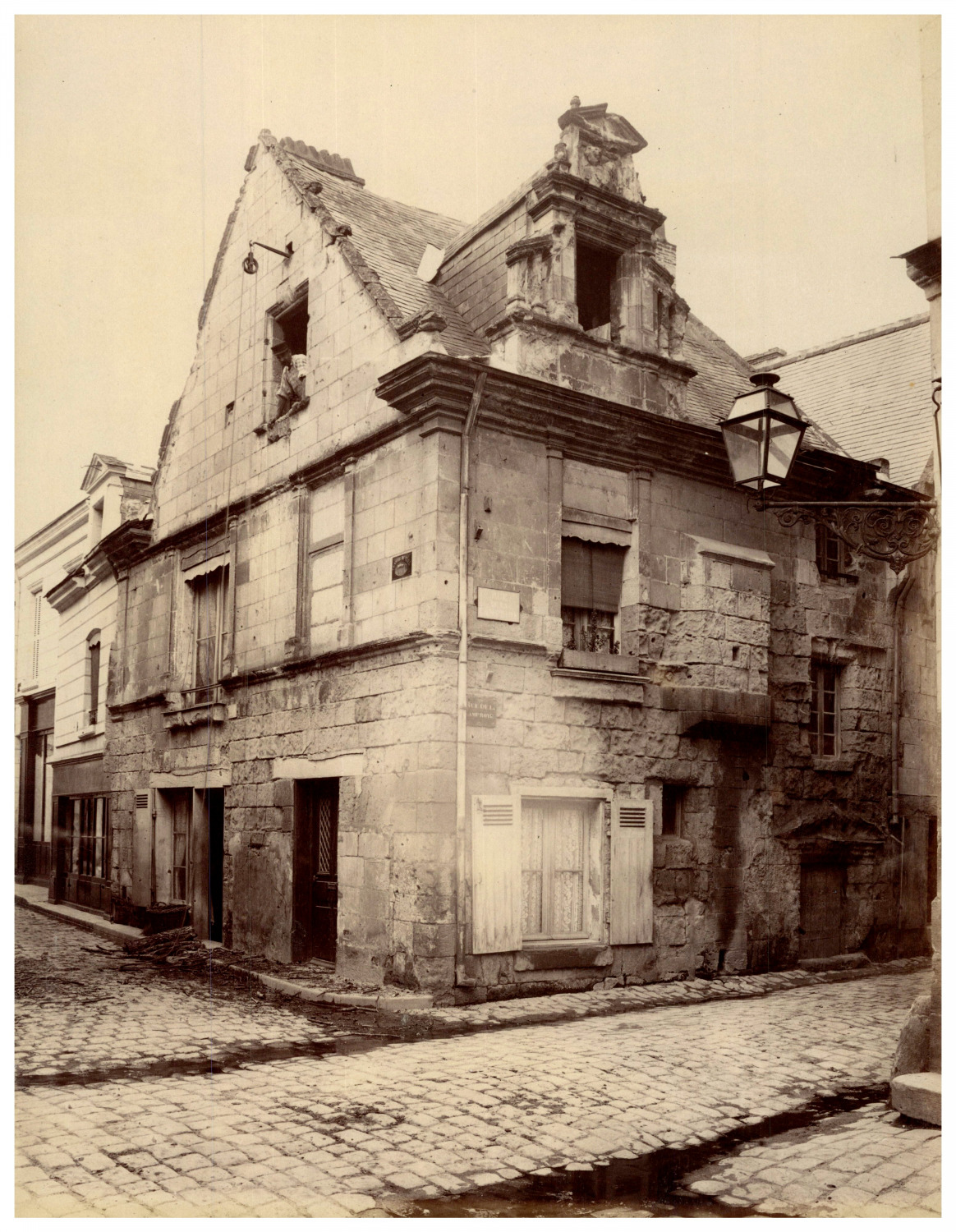 France, Chinon, the so-called house of Rabelais, Rue de la Lamprey Vintage print, 