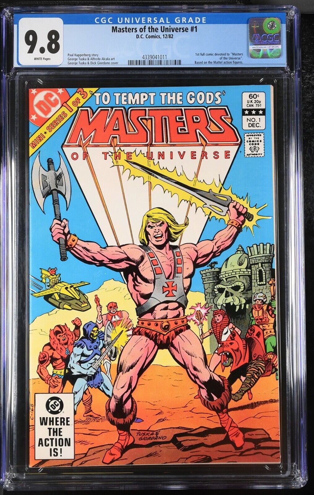 MASTERS OF THE UNIVERSE #1 CGC 9.8🥇1st DC COMIC~MASTERS OF THE UNIVERSE🥇