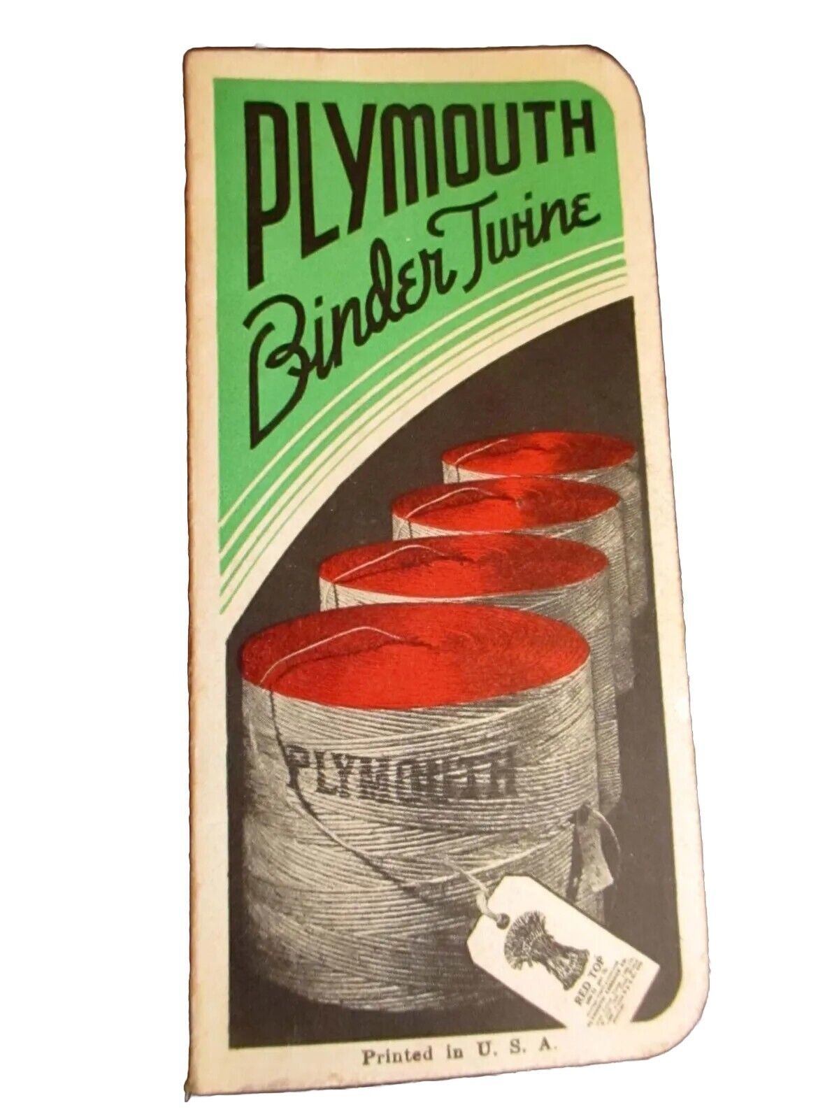 1937 1938 PLYMOUTH BINDER TWINE ADVERTISING POCKET REMINDER BOOKLET