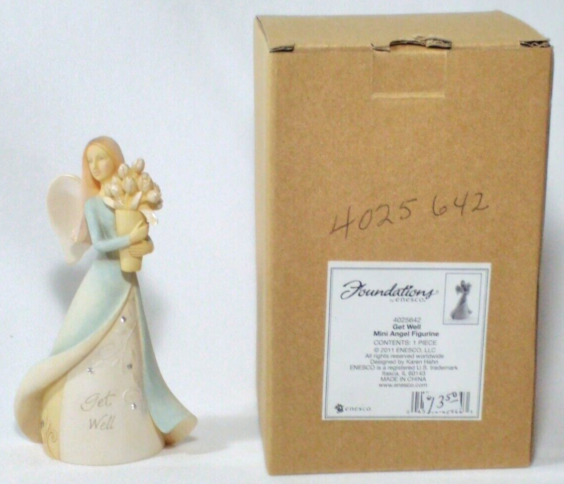 Enesco Get Well Mini Angel Figurine With Box