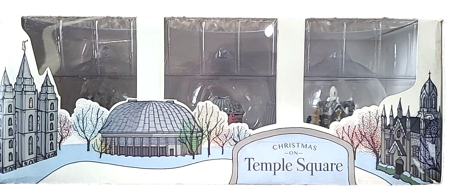 Historic Christmas On Temple Square Christmas Ornaments Set Of 3 LDS Temple
