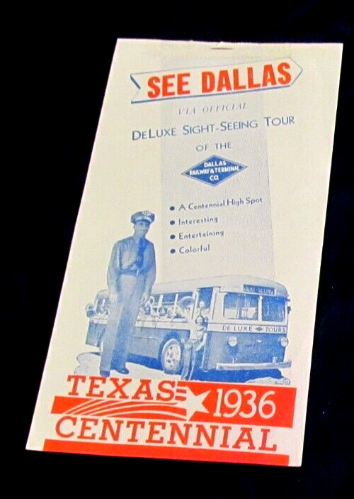 1936 Dallas Railway & Terminal Sight seeing brochure, from TEXAS CENTENNIAL trip