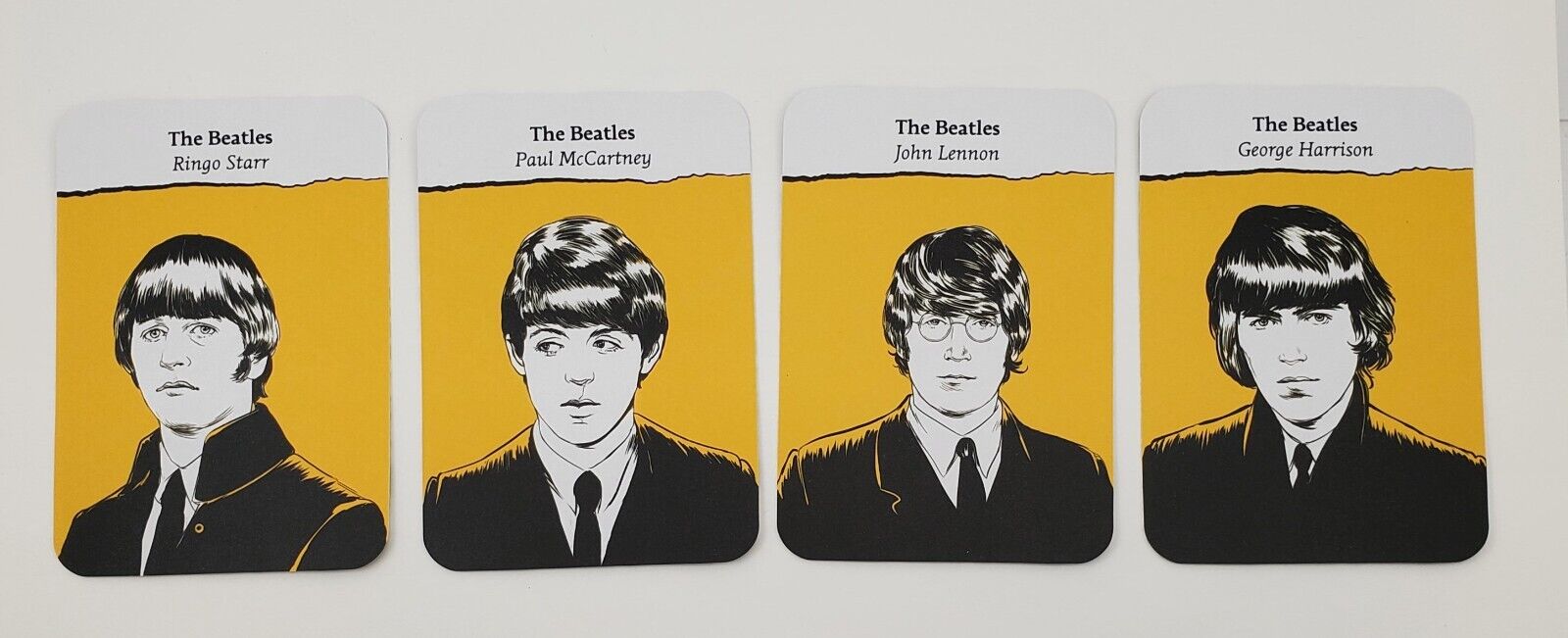 The Beatles Complete Card Set of 4 Mint 2018 John Lennon Paul McCartney