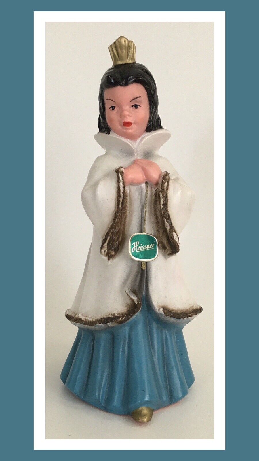 Vtg Heissner Snow White Plastic Figurine #931 West Germany - Original Hang Tag