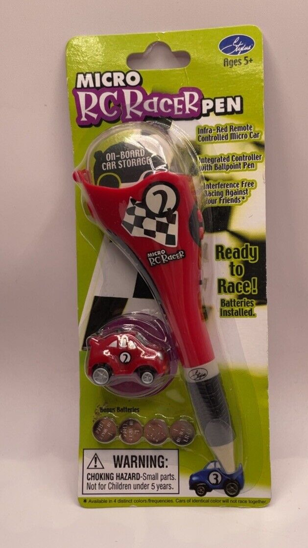 NEW Stylus Micro RC Racer Ballpoint Pen w/Integrated Controller Red #2