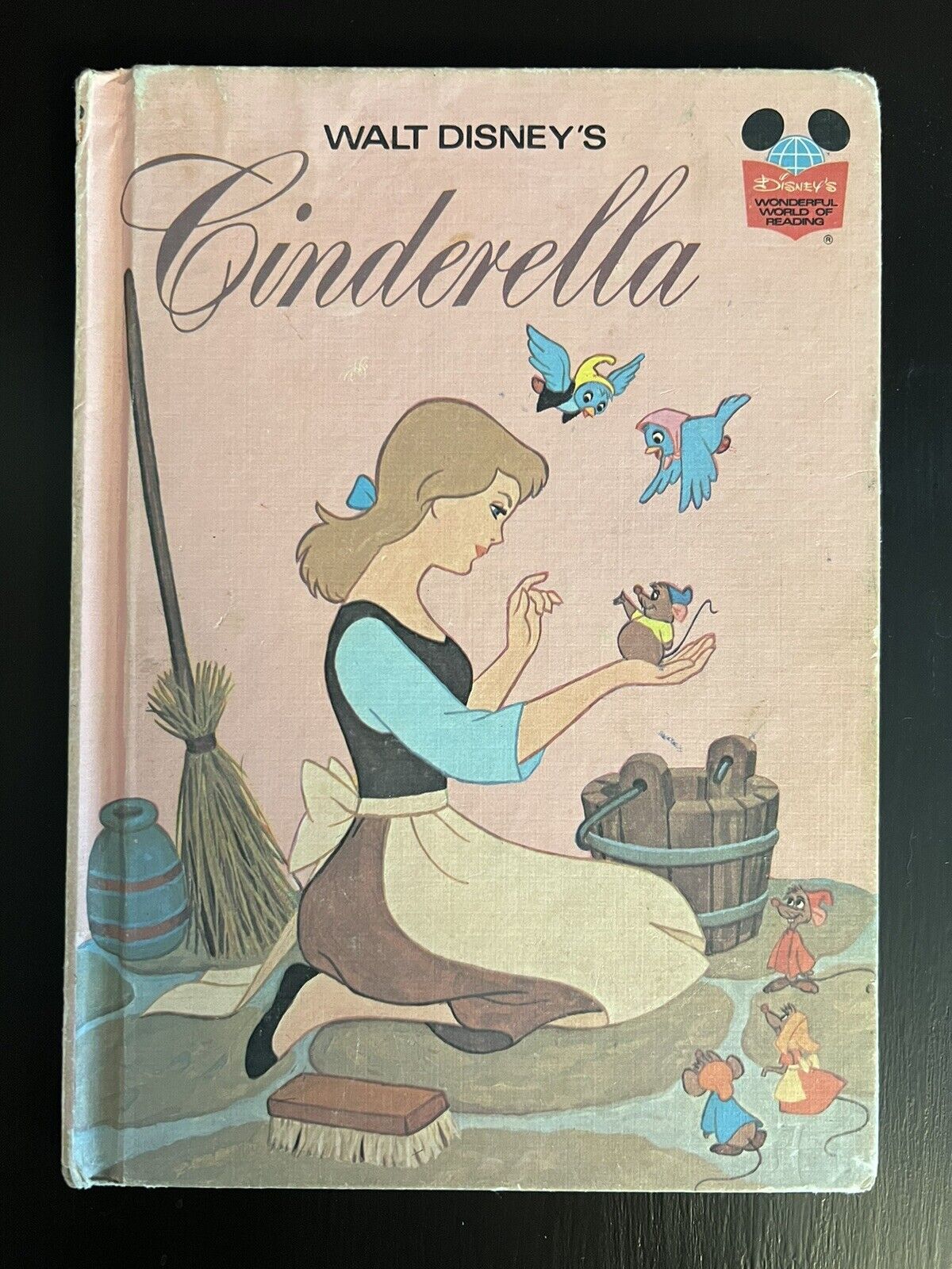 Vintage 1974 Walt Disney Cinderella Wonderful World Of Reading Book Club Edition