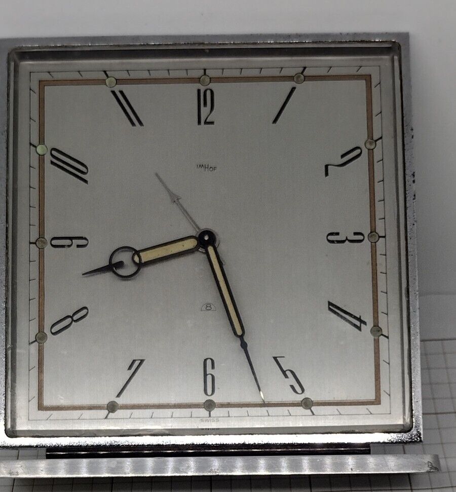 Vintage imhof 8 Days Alarm Clock  swiss made.. Woking