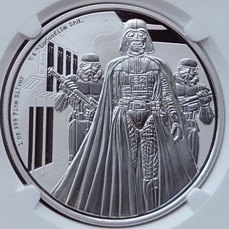 2016 Niue  2 Silver Coin Star Wars Darth Vader NGC PF70 UC First Release