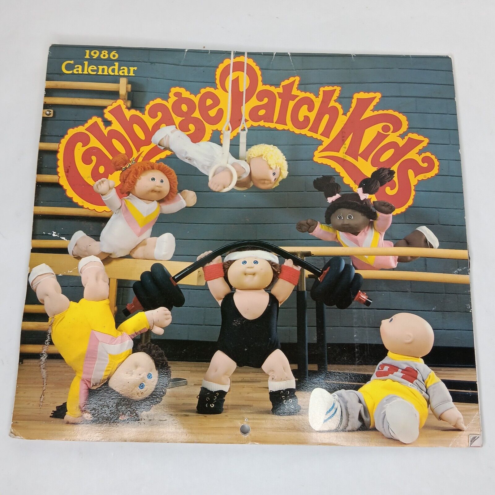 Vintage 1986 Cabbage Patch Kids Calendar With 1980 Sticker Collection Kids