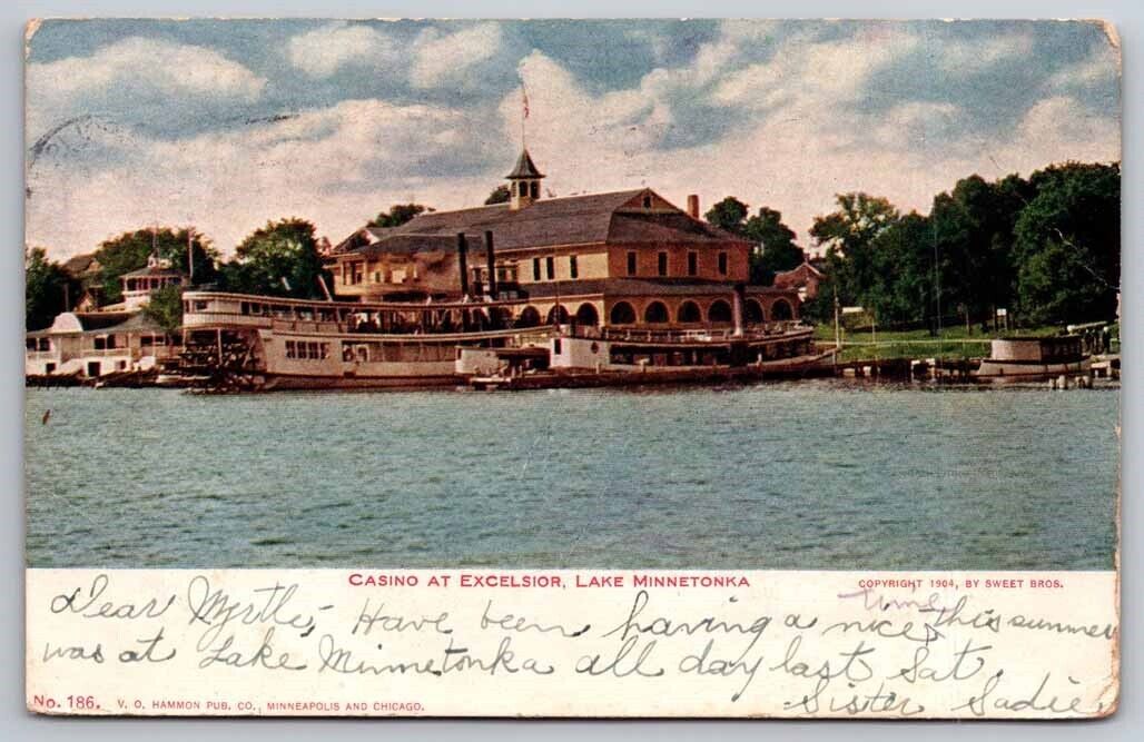 eStampsNet - Casino at Excelsior, Lake Minnetonka 1906 Postcard 