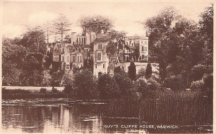 Postcard Guy's Cliffe House Warwick U.K.