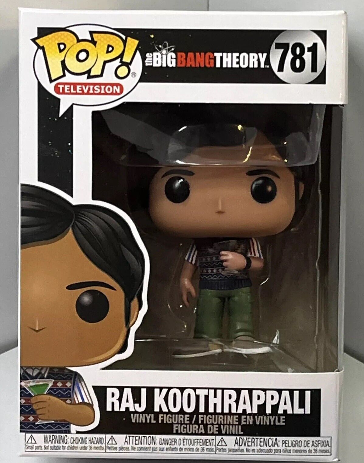 Funko Pop The Big Bang Theory Raj Koothrappali #781 Drinking With Pop Protector