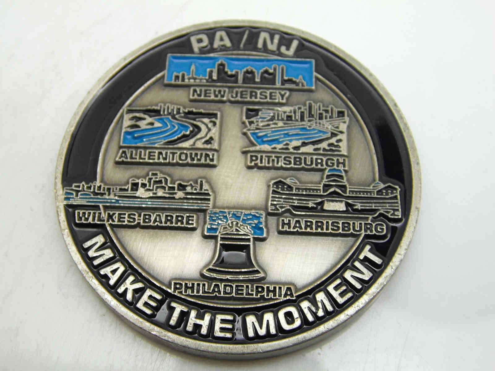 PA NJ MAKE THE MOMENT CHALLENGE COIN