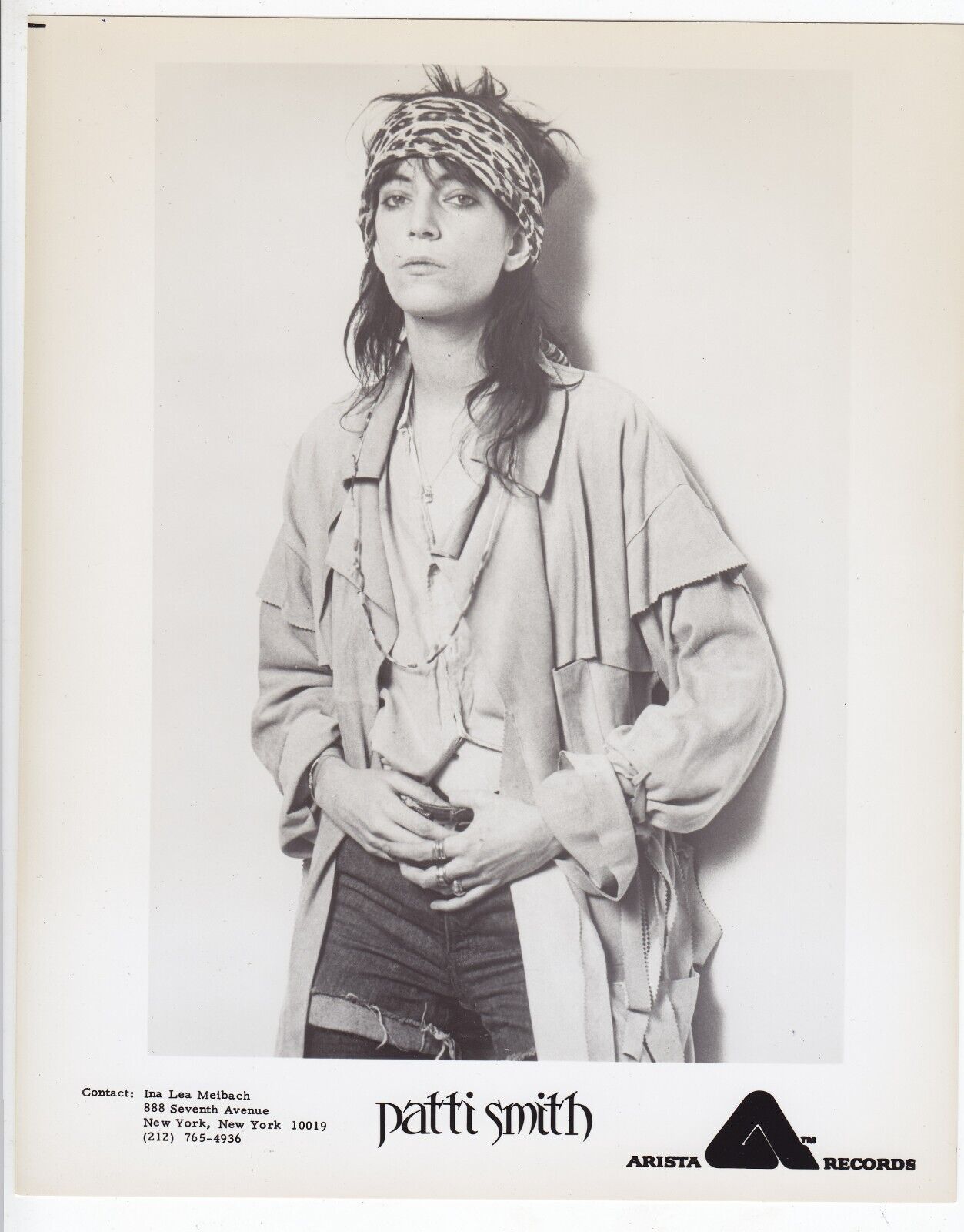 1978 Press Photo Punk Rock Singer Patti Smith Poses for a Record Album