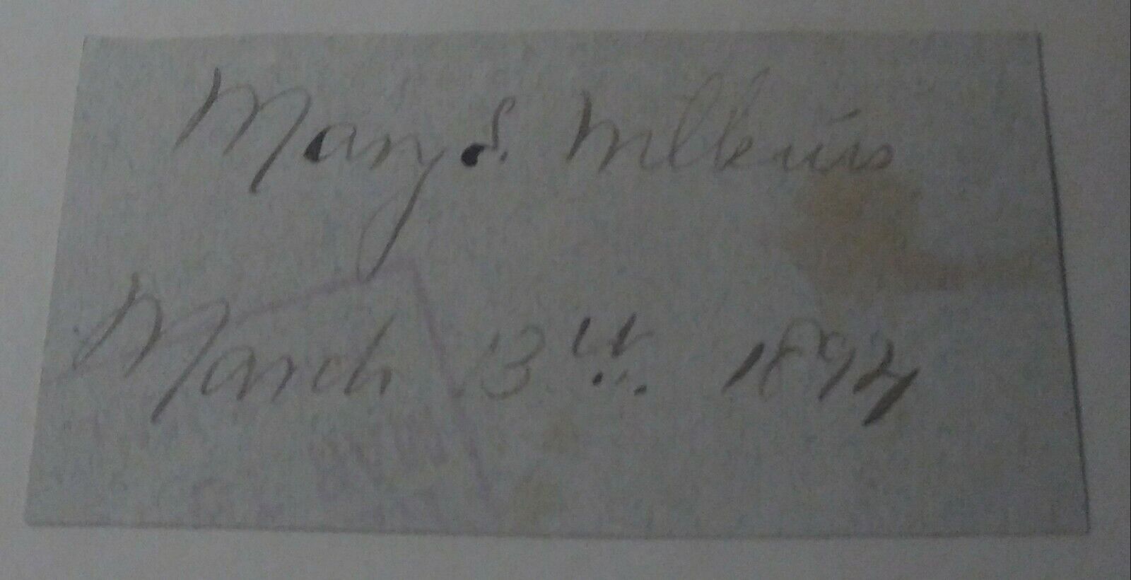 RARE AUTOGRAPH MARY E. WILKINS SIGNED AND DATED 1894 WROTE. \