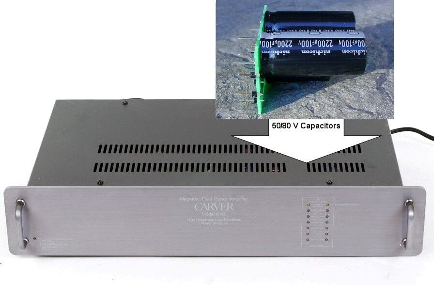 50/80 V Capacitors to repair CARVER M-1.5 M-1.5T PM-1.5 PM-1200  M1.5