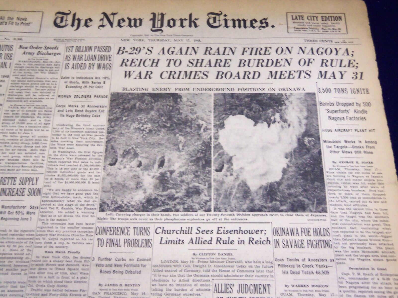 1945 MAY 17 NEW YORK TIMES - WAR CRIMES BOARD MEETS MAY 31 - NT 542